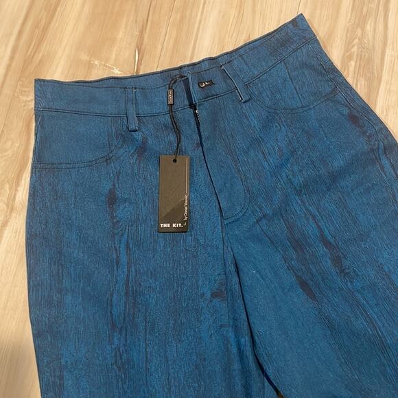 The Kit cropped Alexa jeans ocean grain denim spandex blue jeans size 4 nwt - Picture 6 of 9